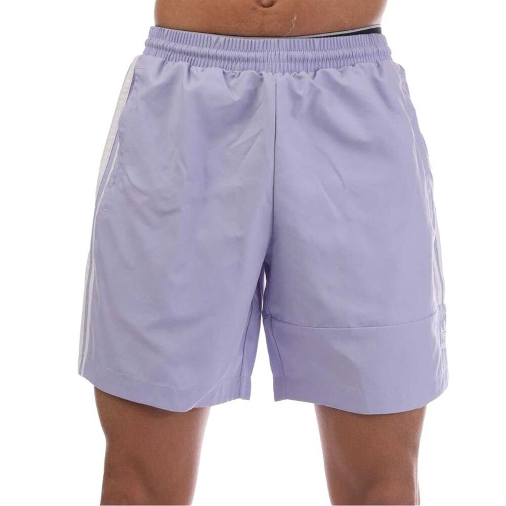 Adidas Mens 3 Stripes Swim Shorts / Purple